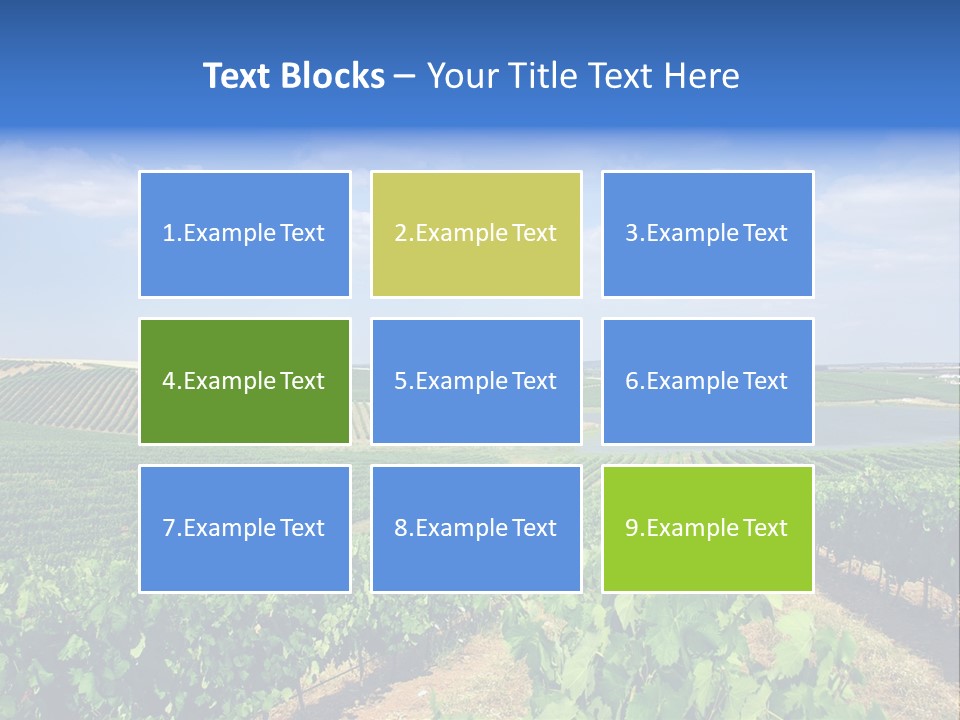 Blue Picturesque Landscape PowerPoint Template