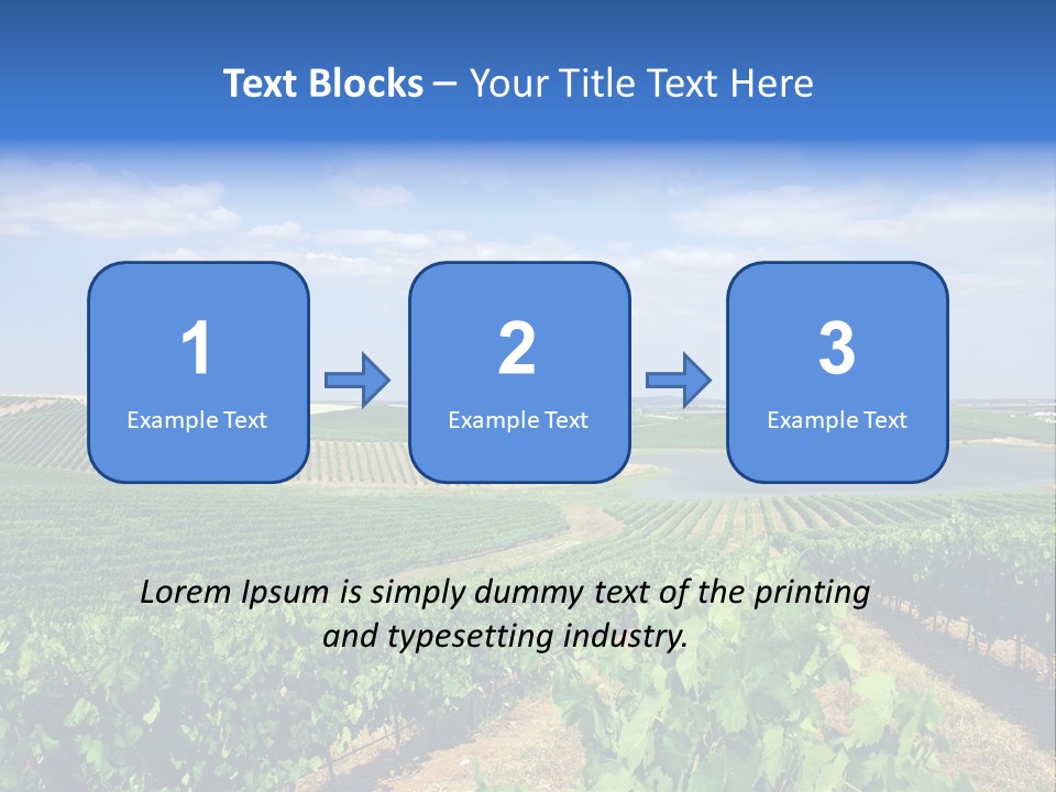 Blue Picturesque Landscape PowerPoint Template