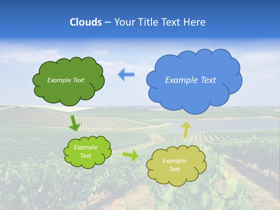 Blue Picturesque Landscape PowerPoint Template