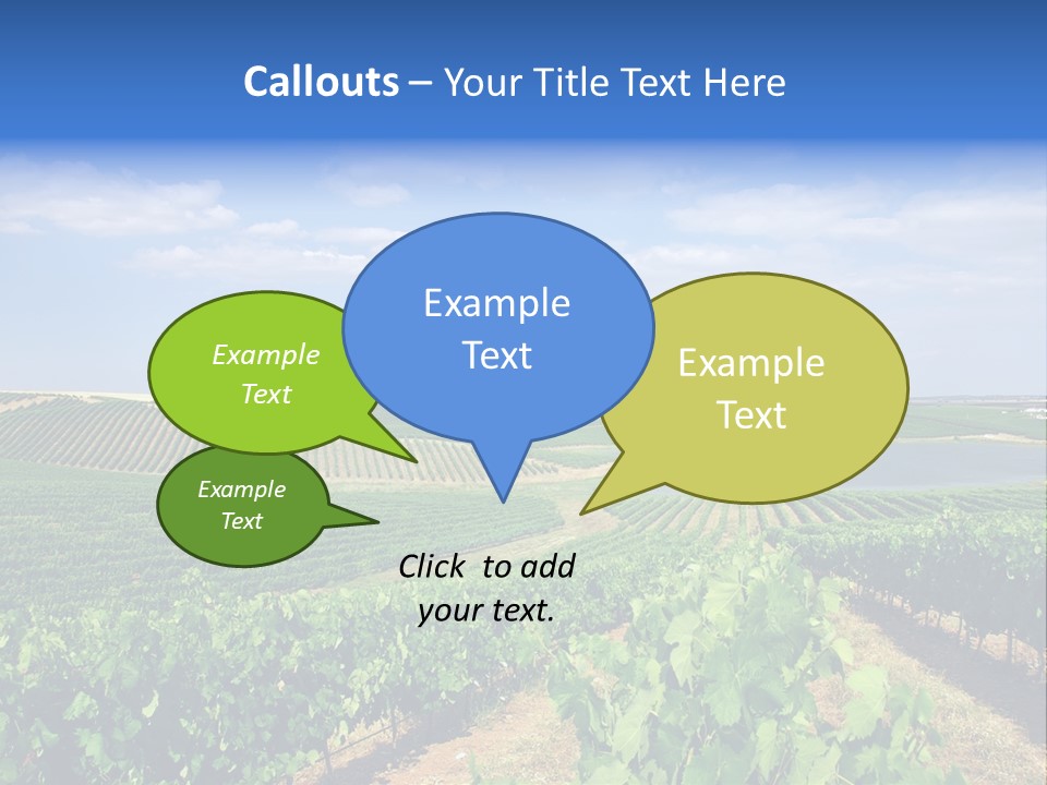 Blue Picturesque Landscape PowerPoint Template