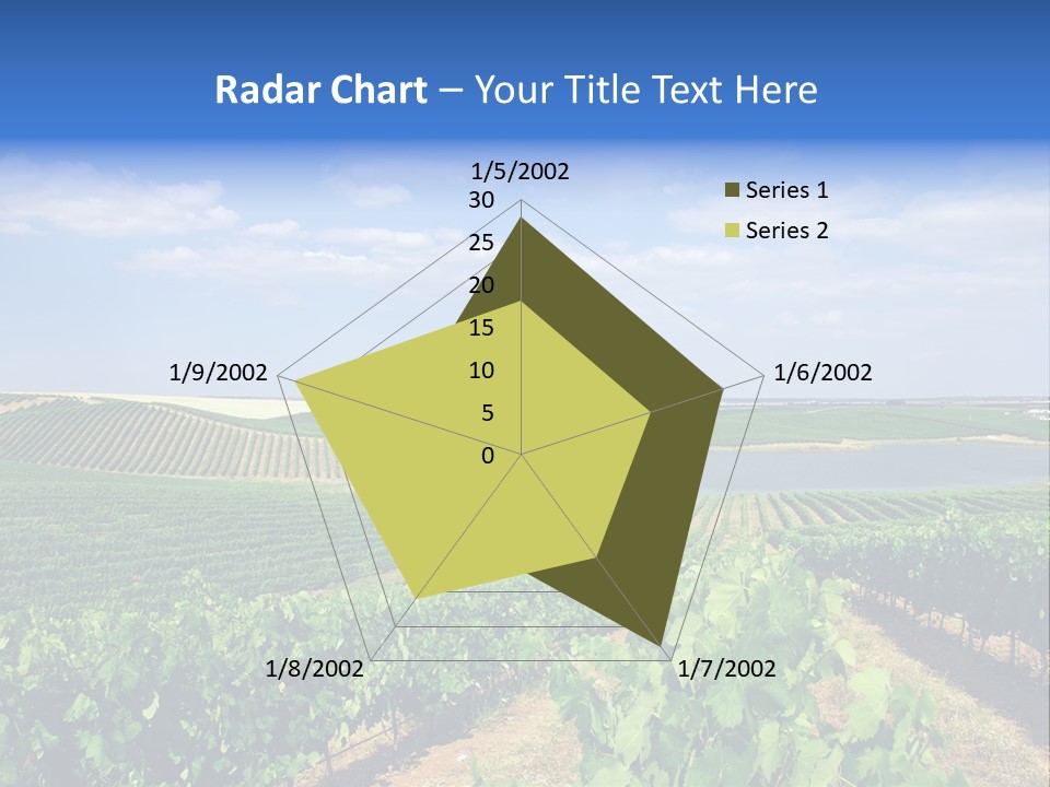 Blue Picturesque Landscape PowerPoint Template