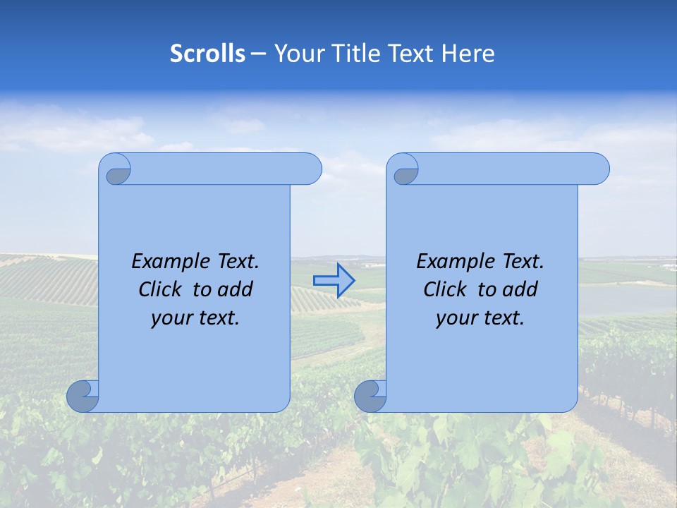 Blue Picturesque Landscape PowerPoint Template
