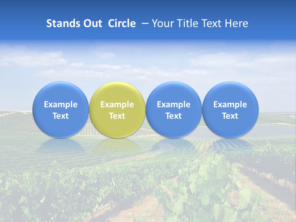 Blue Picturesque Landscape PowerPoint Template