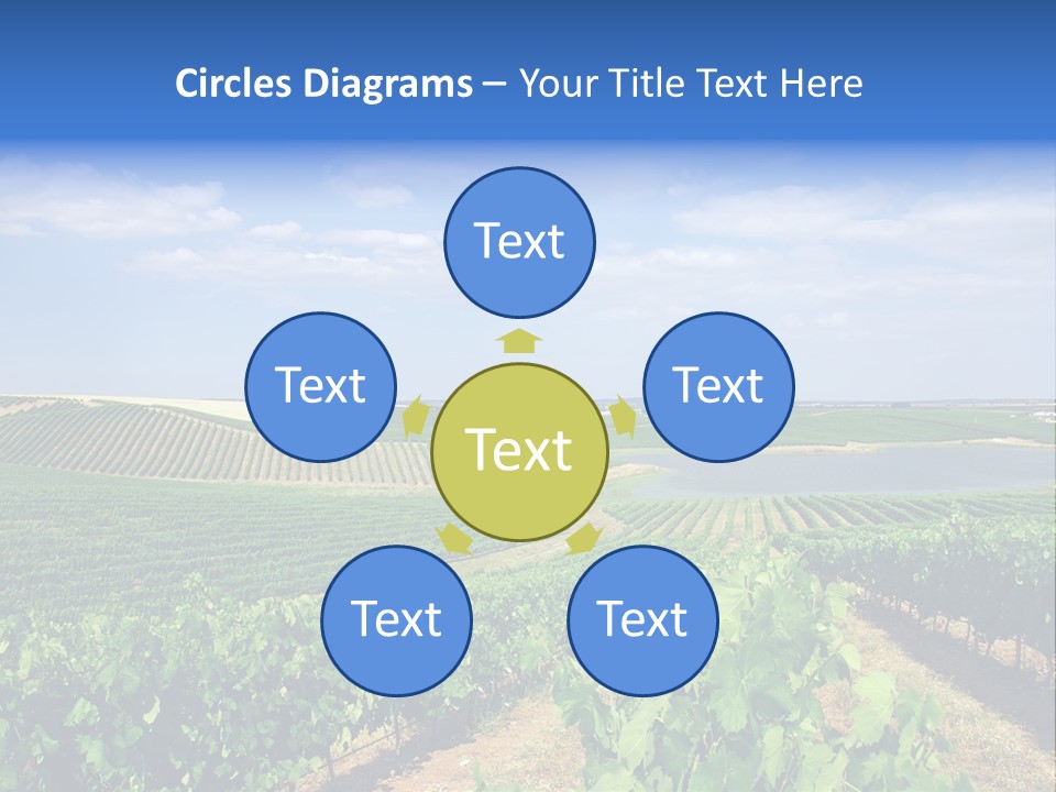 Blue Picturesque Landscape PowerPoint Template