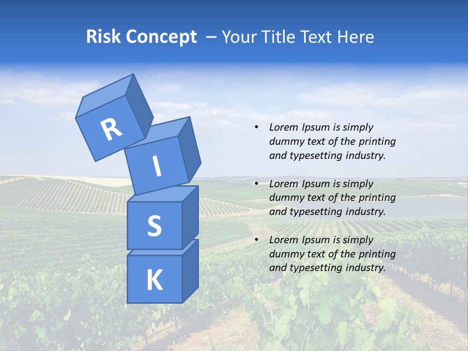 Blue Picturesque Landscape PowerPoint Template