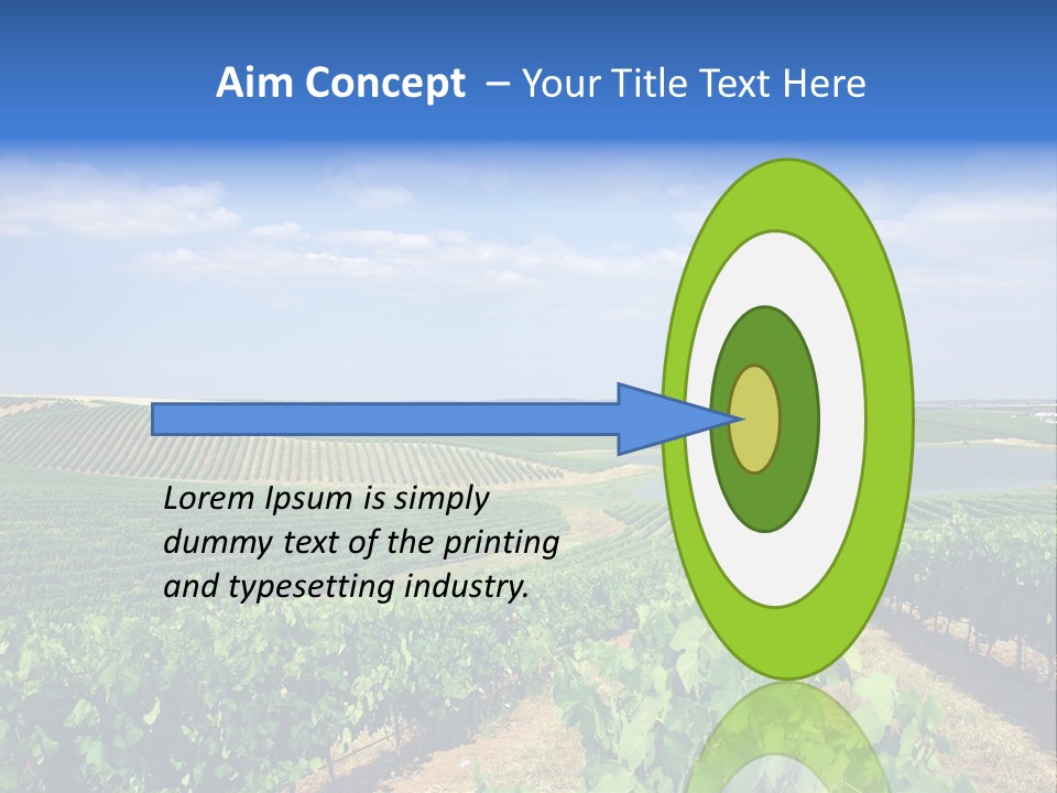 Blue Picturesque Landscape PowerPoint Template