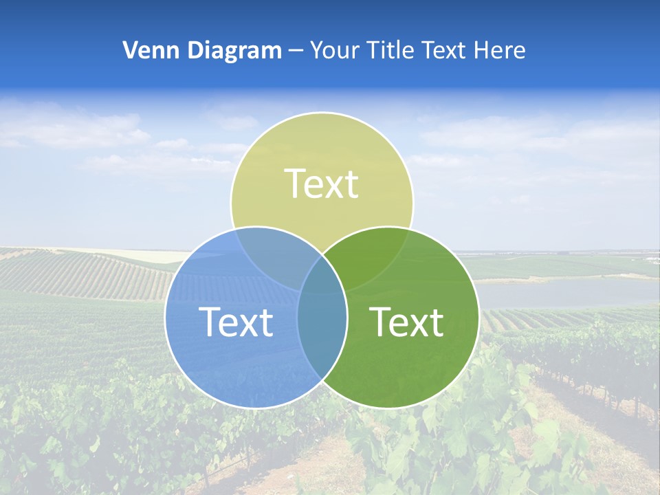 Blue Picturesque Landscape PowerPoint Template