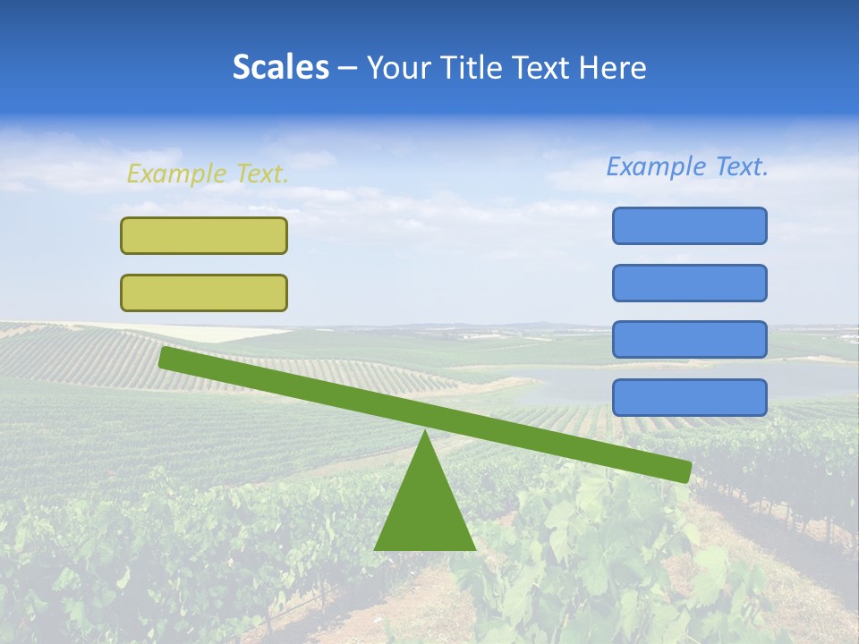 Blue Picturesque Landscape PowerPoint Template