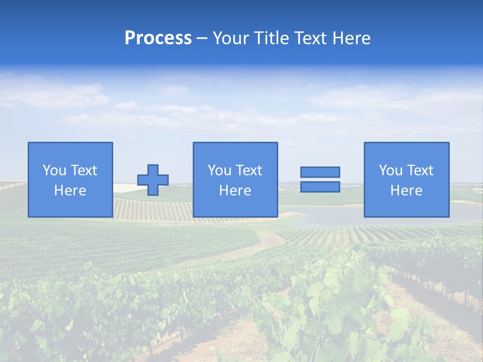 Blue Picturesque Landscape PowerPoint Template