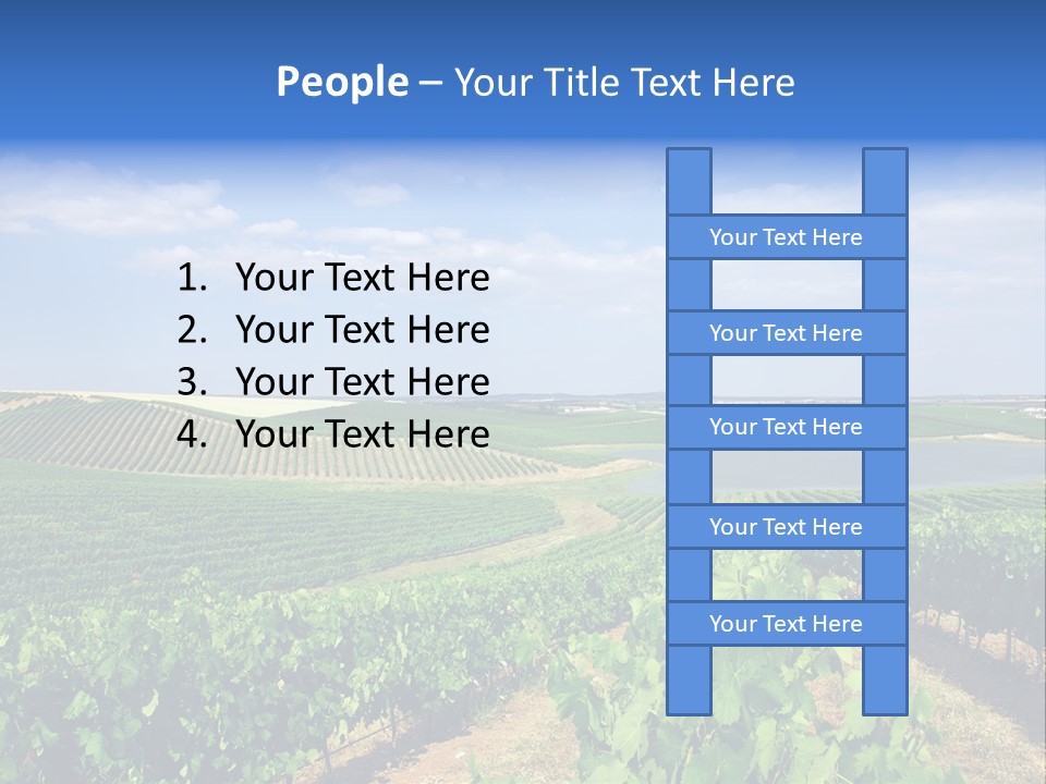 Blue Picturesque Landscape PowerPoint Template