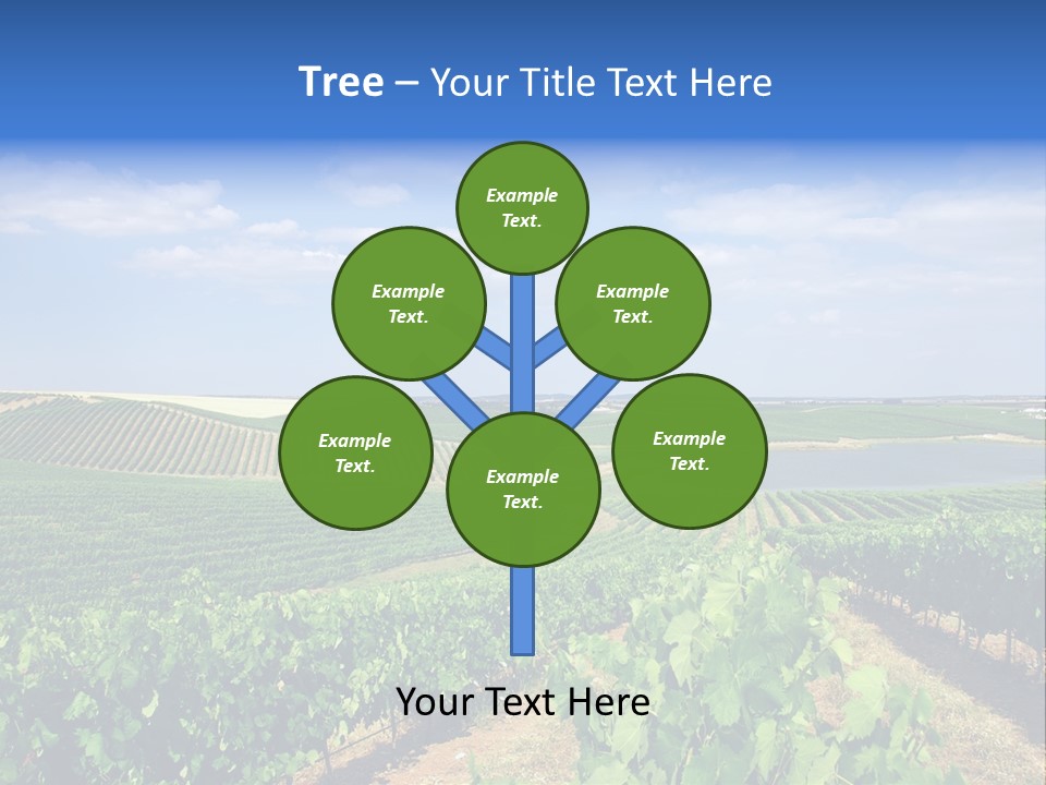 Blue Picturesque Landscape PowerPoint Template