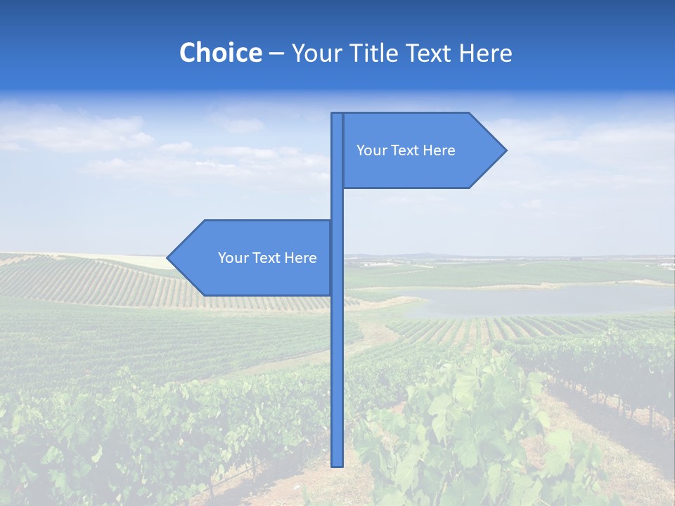 Blue Picturesque Landscape PowerPoint Template