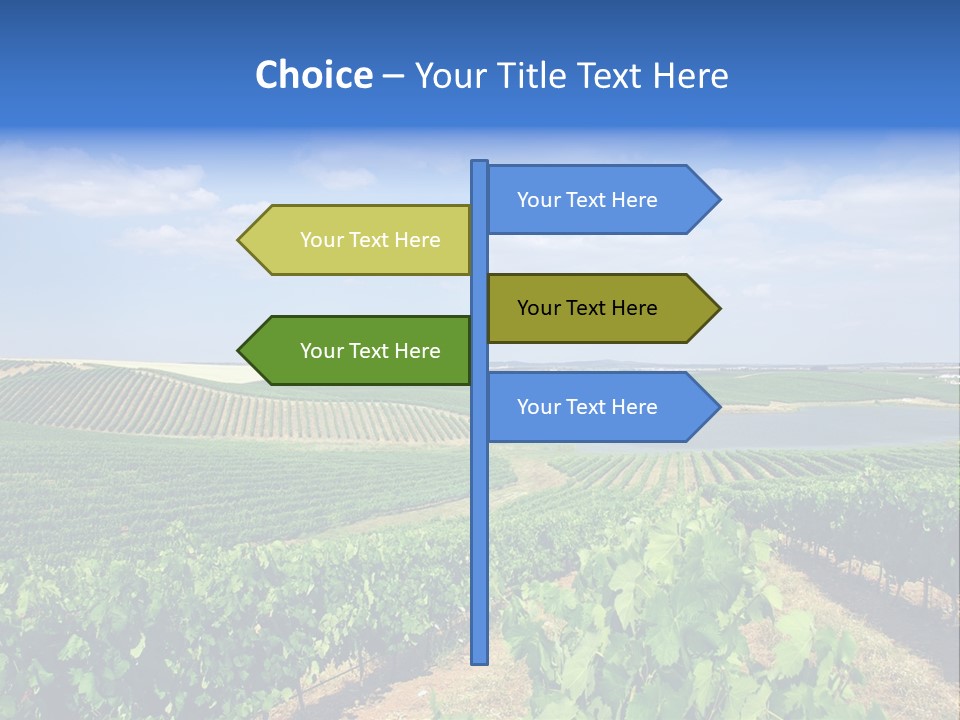 Blue Picturesque Landscape PowerPoint Template