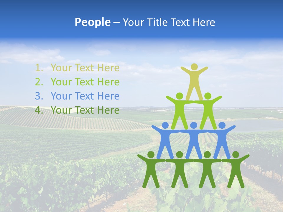 Blue Picturesque Landscape PowerPoint Template