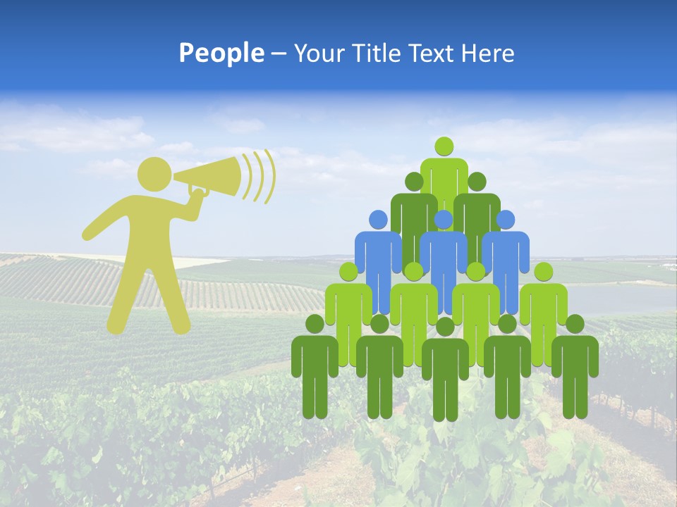 Blue Picturesque Landscape PowerPoint Template