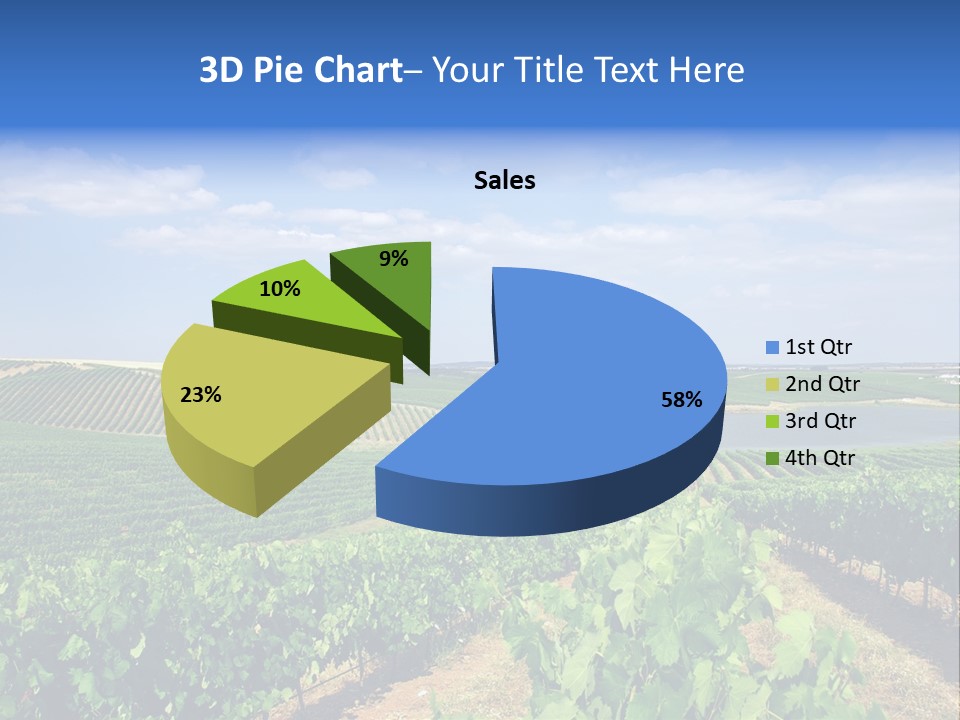 Blue Picturesque Landscape PowerPoint Template