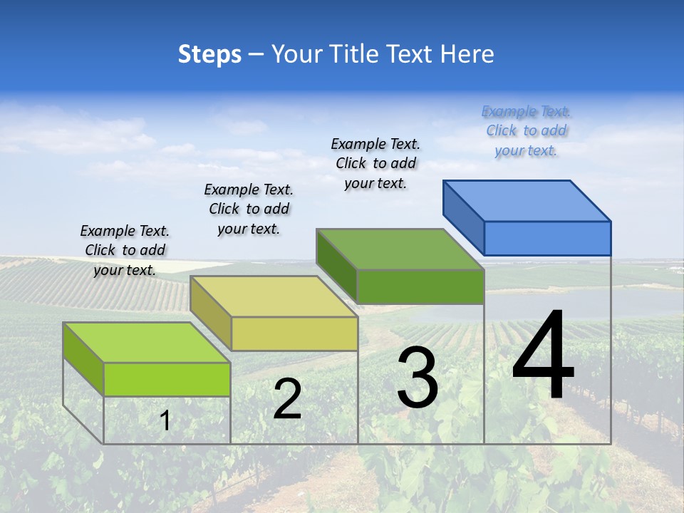 Blue Picturesque Landscape PowerPoint Template