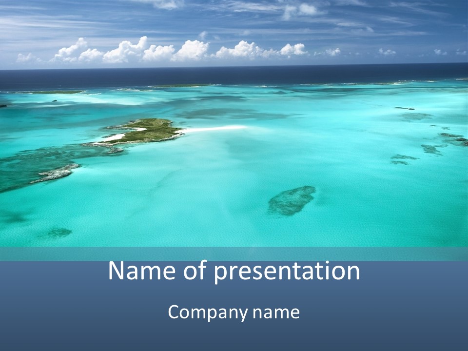 An Aerial View Of The Ocean With Blue Water PowerPoint Template