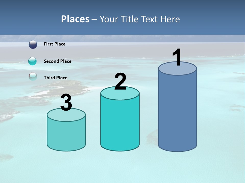An Aerial View Of The Ocean With Blue Water PowerPoint Template