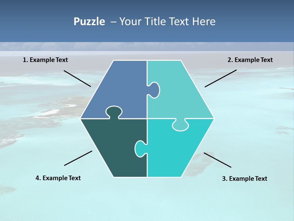 An Aerial View Of The Ocean With Blue Water PowerPoint Template