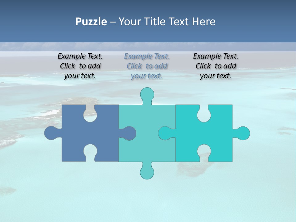 An Aerial View Of The Ocean With Blue Water PowerPoint Template