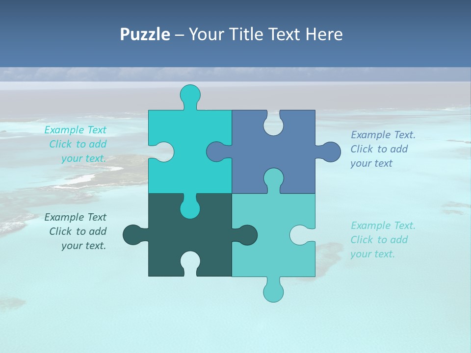 An Aerial View Of The Ocean With Blue Water PowerPoint Template