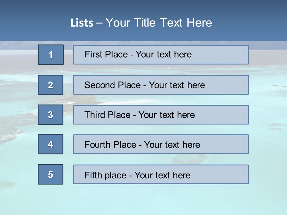 An Aerial View Of The Ocean With Blue Water PowerPoint Template