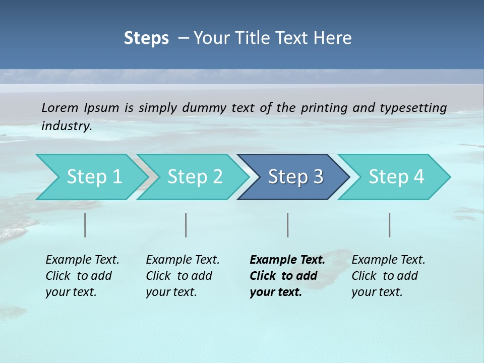 An Aerial View Of The Ocean With Blue Water PowerPoint Template