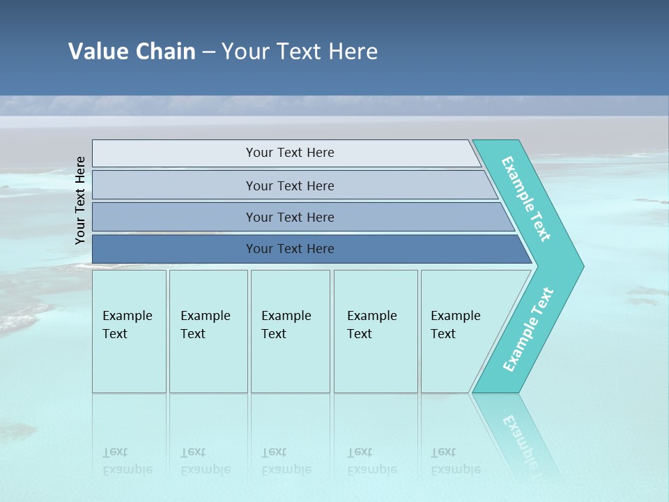 An Aerial View Of The Ocean With Blue Water PowerPoint Template