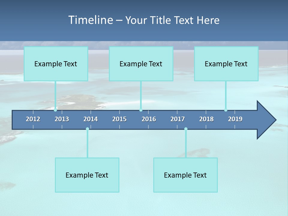 An Aerial View Of The Ocean With Blue Water PowerPoint Template