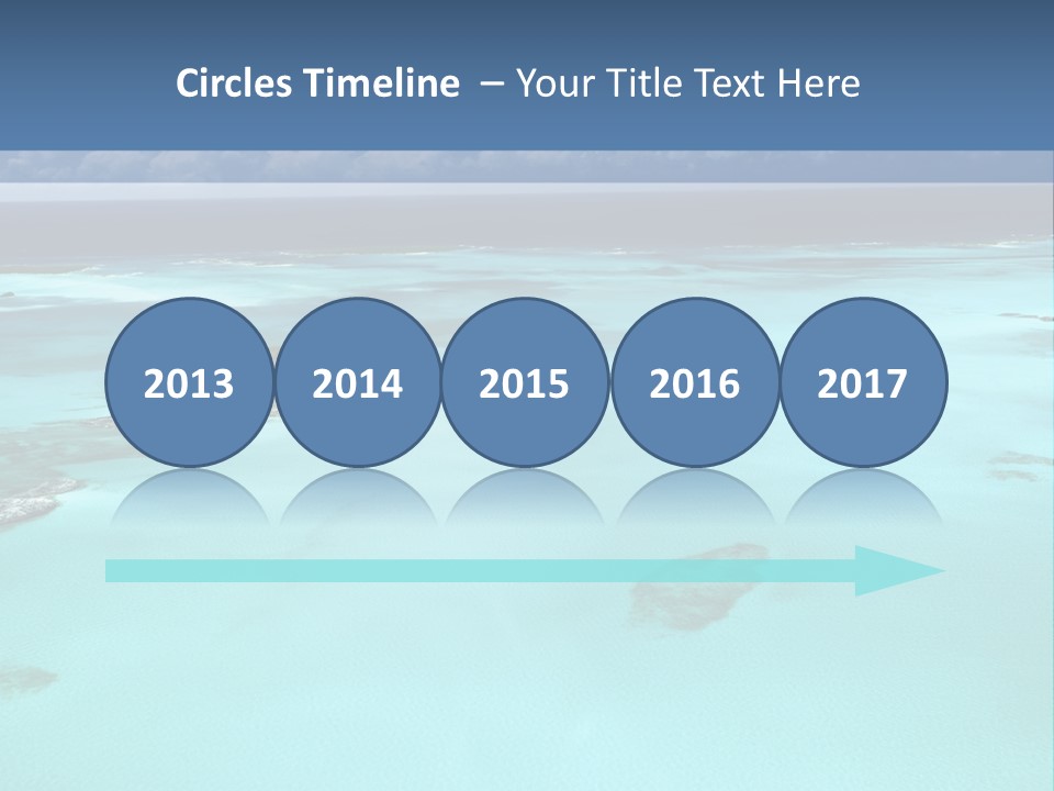 An Aerial View Of The Ocean With Blue Water PowerPoint Template