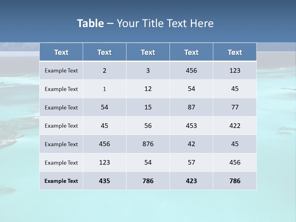 An Aerial View Of The Ocean With Blue Water PowerPoint Template