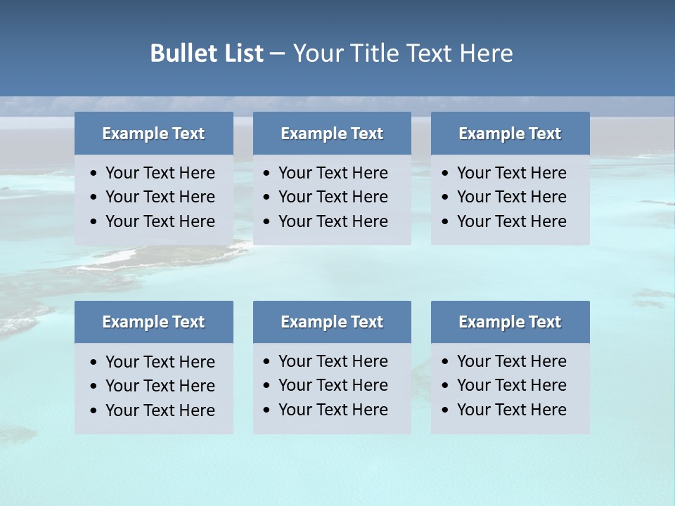 An Aerial View Of The Ocean With Blue Water PowerPoint Template