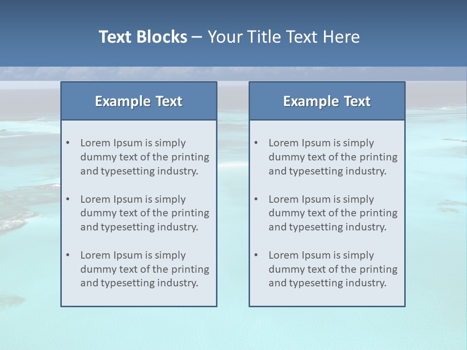 An Aerial View Of The Ocean With Blue Water PowerPoint Template