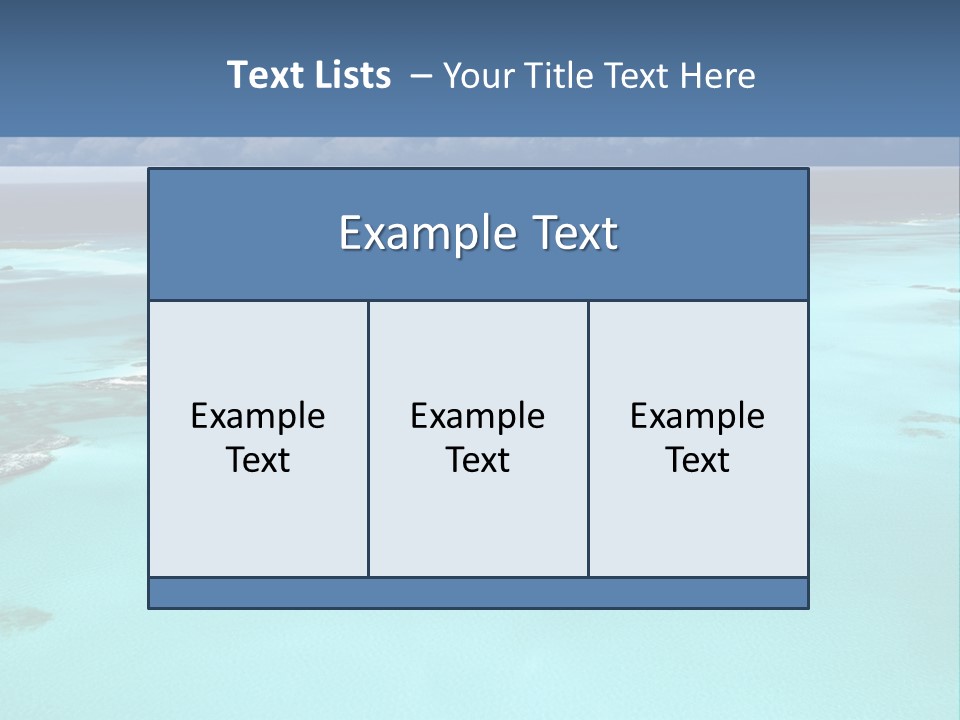 An Aerial View Of The Ocean With Blue Water PowerPoint Template