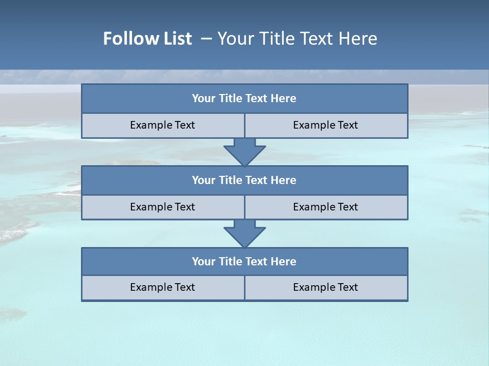 An Aerial View Of The Ocean With Blue Water PowerPoint Template