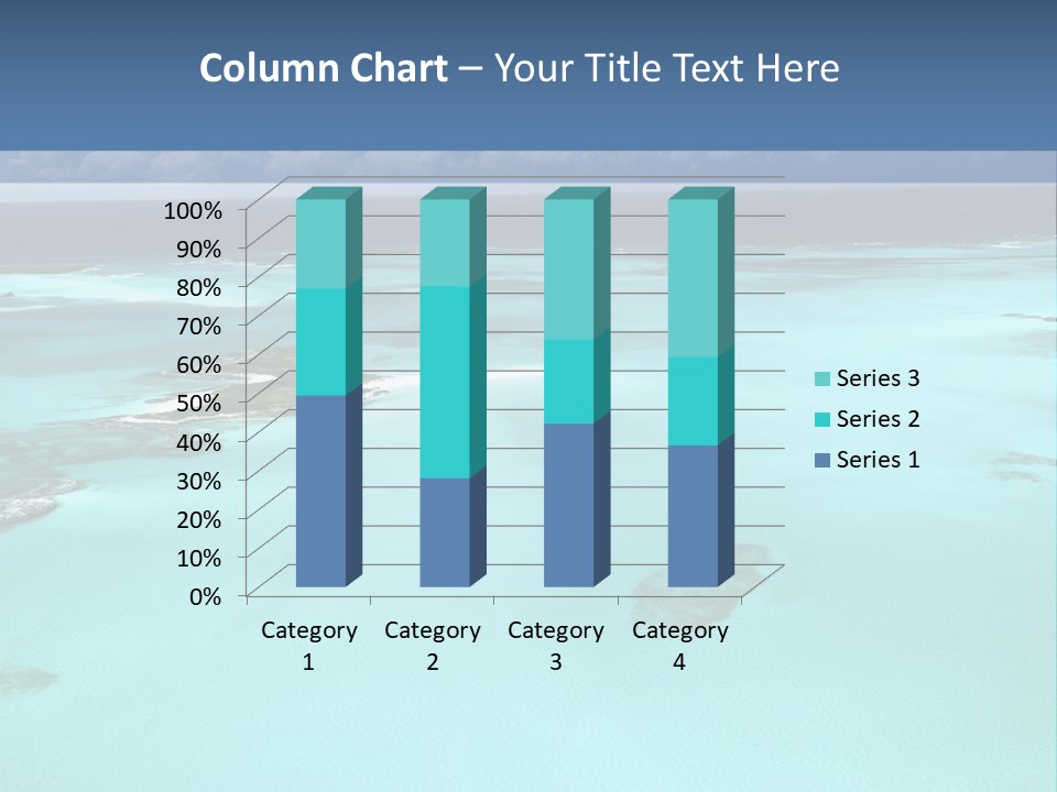 An Aerial View Of The Ocean With Blue Water PowerPoint Template