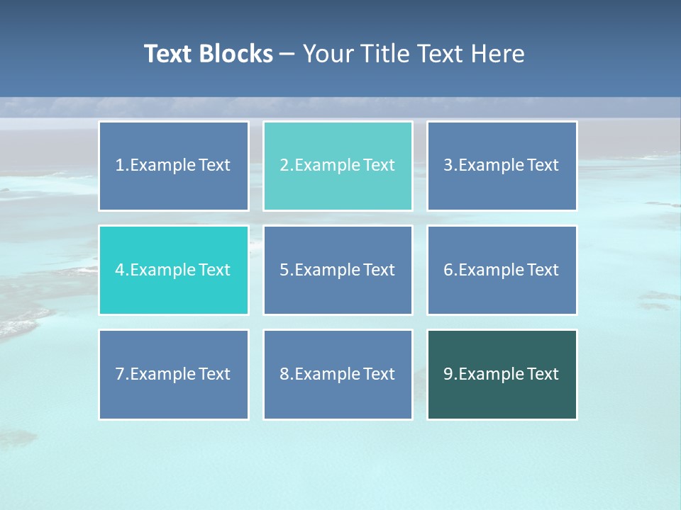 An Aerial View Of The Ocean With Blue Water PowerPoint Template