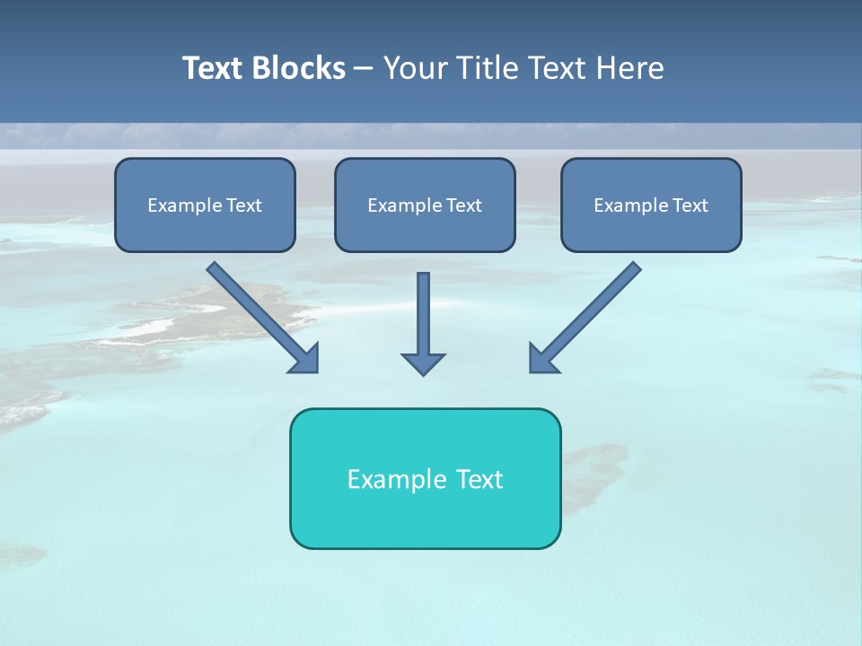 An Aerial View Of The Ocean With Blue Water PowerPoint Template