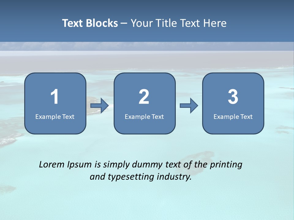 An Aerial View Of The Ocean With Blue Water PowerPoint Template