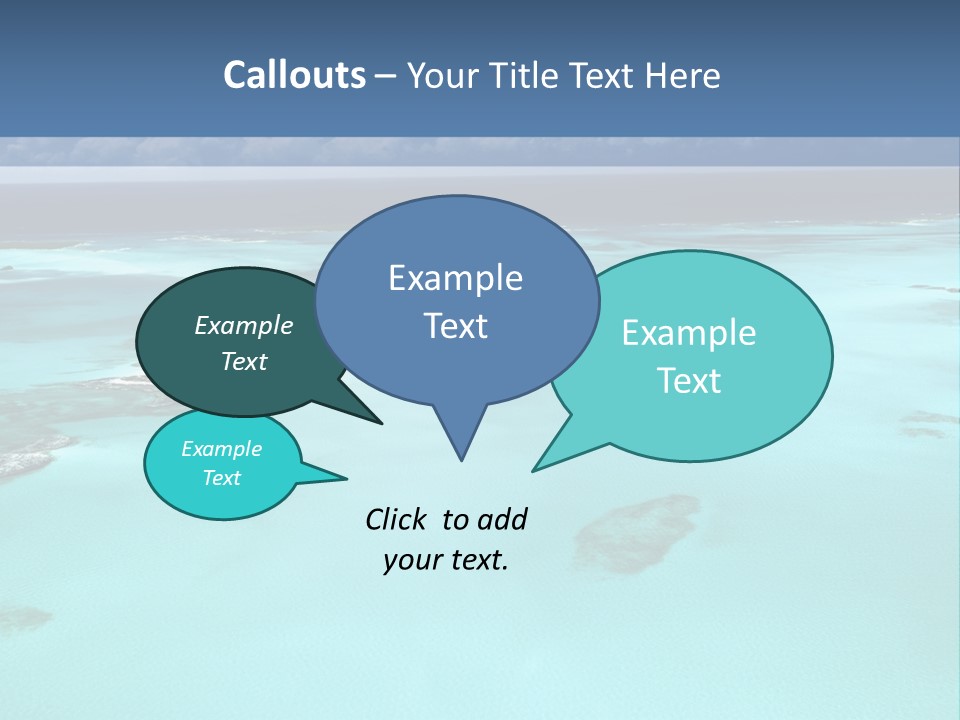 An Aerial View Of The Ocean With Blue Water PowerPoint Template