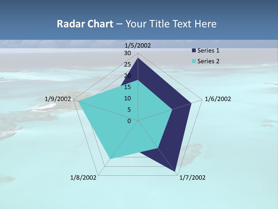 An Aerial View Of The Ocean With Blue Water PowerPoint Template