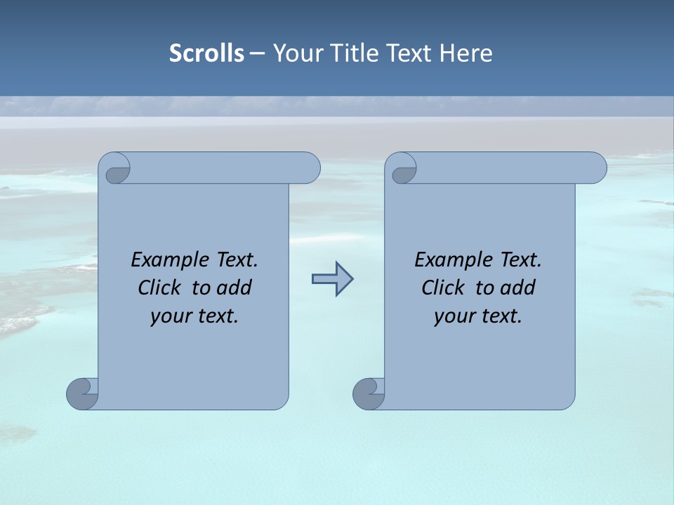 An Aerial View Of The Ocean With Blue Water PowerPoint Template
