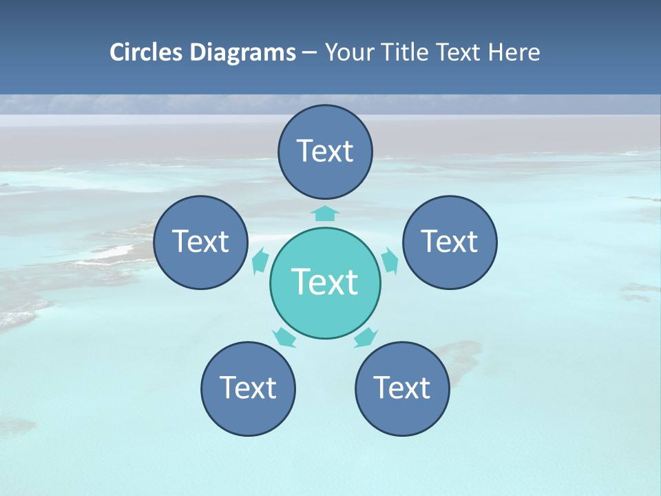 An Aerial View Of The Ocean With Blue Water PowerPoint Template