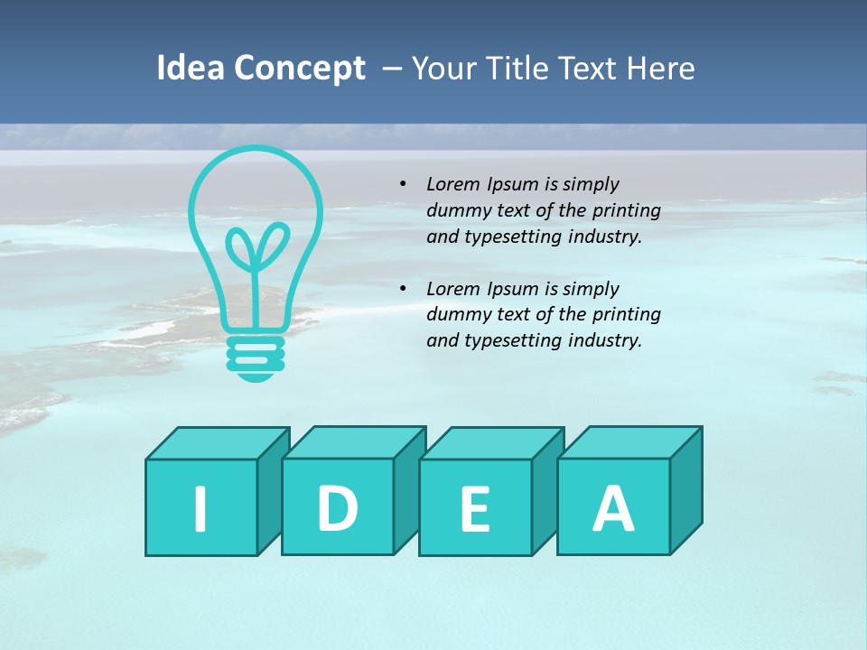 An Aerial View Of The Ocean With Blue Water PowerPoint Template