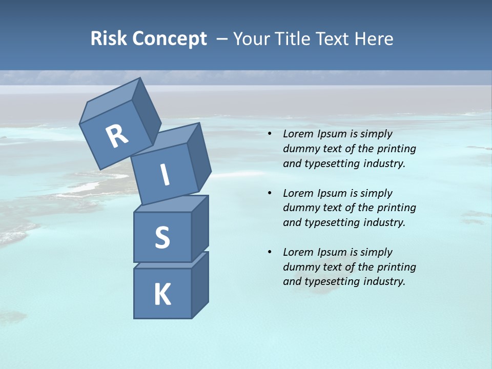 An Aerial View Of The Ocean With Blue Water PowerPoint Template