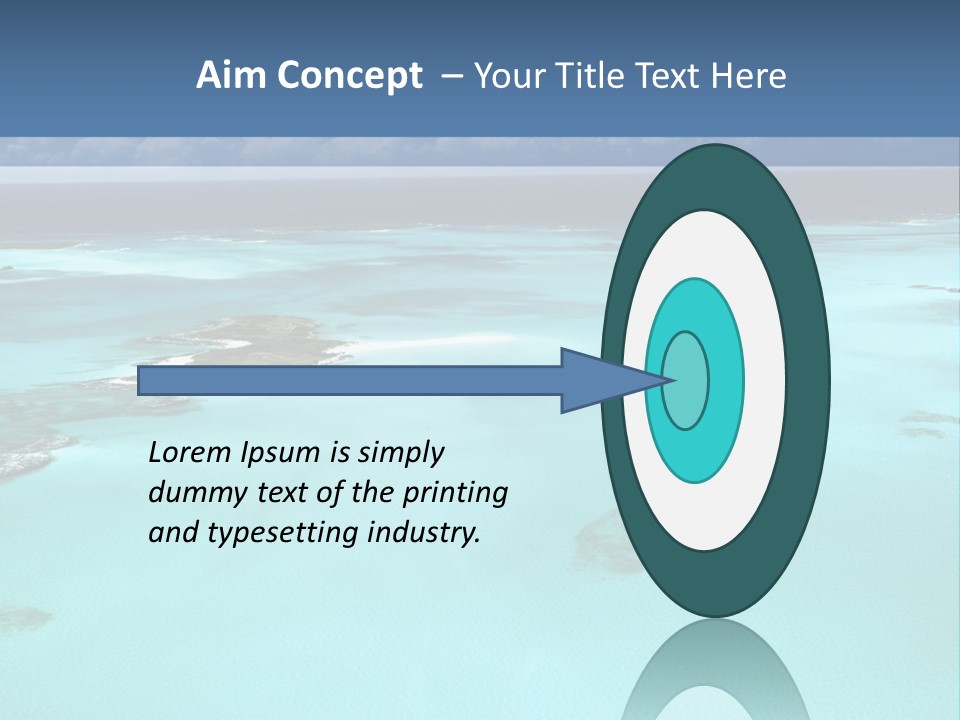 An Aerial View Of The Ocean With Blue Water PowerPoint Template