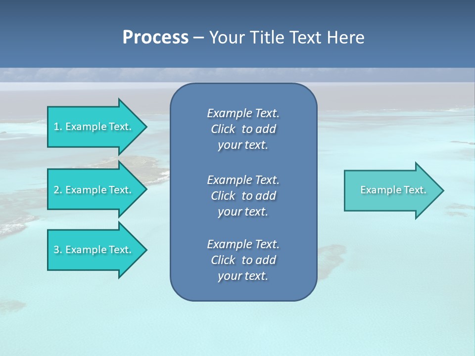 An Aerial View Of The Ocean With Blue Water PowerPoint Template