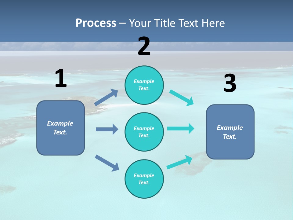 An Aerial View Of The Ocean With Blue Water PowerPoint Template