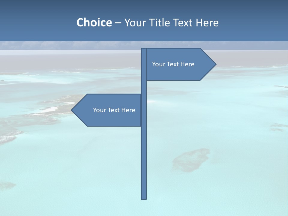 An Aerial View Of The Ocean With Blue Water PowerPoint Template